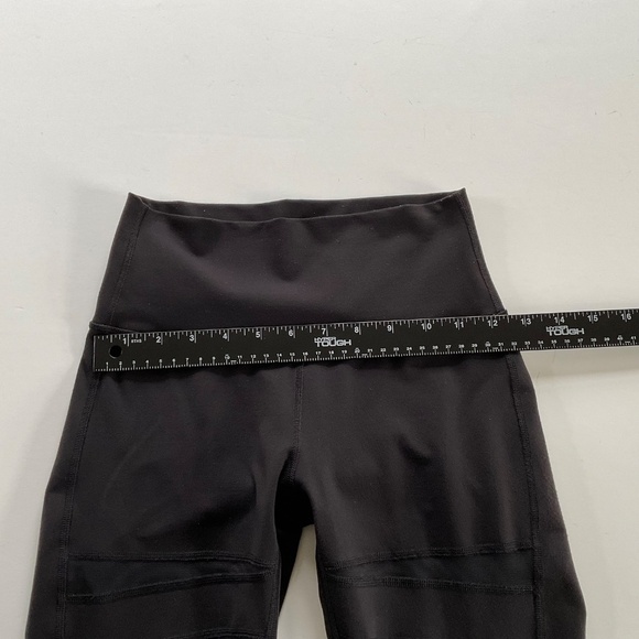 Lululemon Wunder Under Tech Mesh Banded High-Rise Leggings Sz 4 Black Yoga Gym - Picture 4 of 8